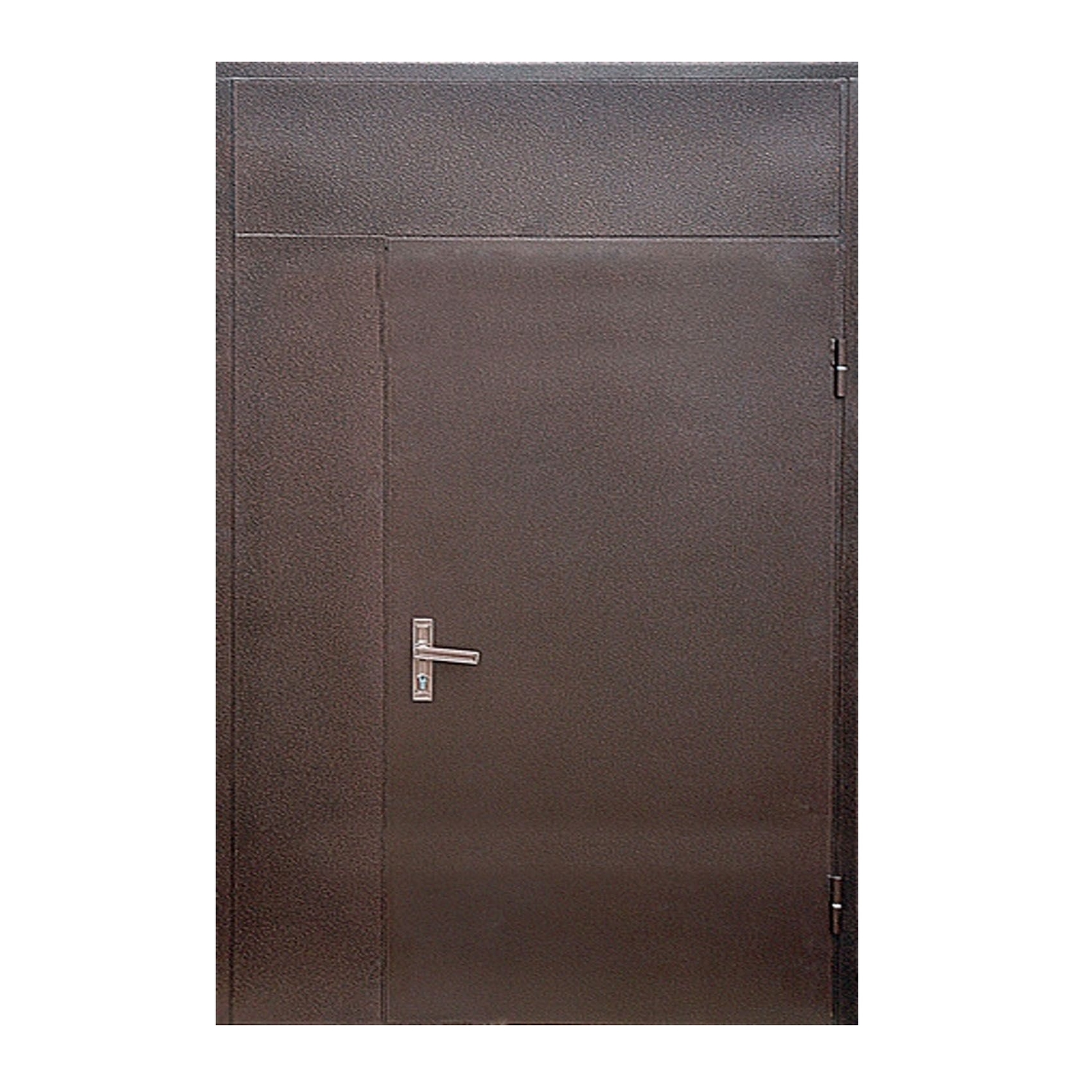 Дверь металлическая утепленная двупольная с фрамугой