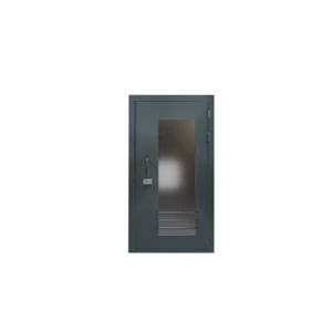 Дверь подъездная одностворчатая с остеклением 1600х500 и кодовым замком