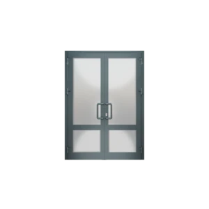 Дверь маятниковая алюминиевая