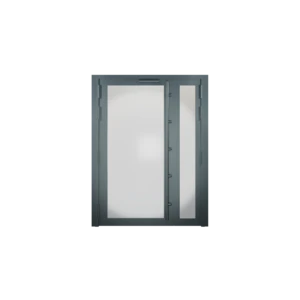 Дверь алюминиевая двустворчатая