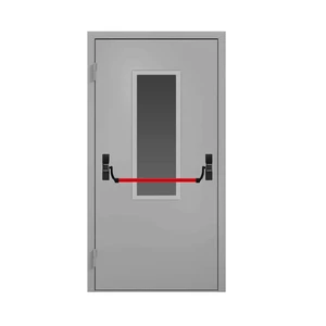 Дверь противопожарная одностворчатая EI60 с остеклением и системой «АНТИПАНИКА»